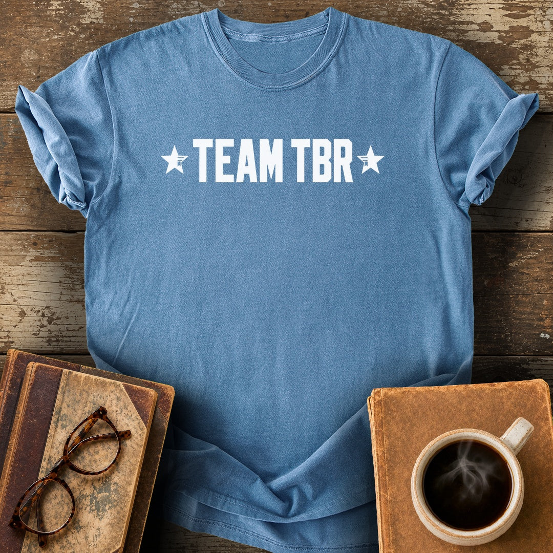 Team TBR Tee - blue jean shirt mockup