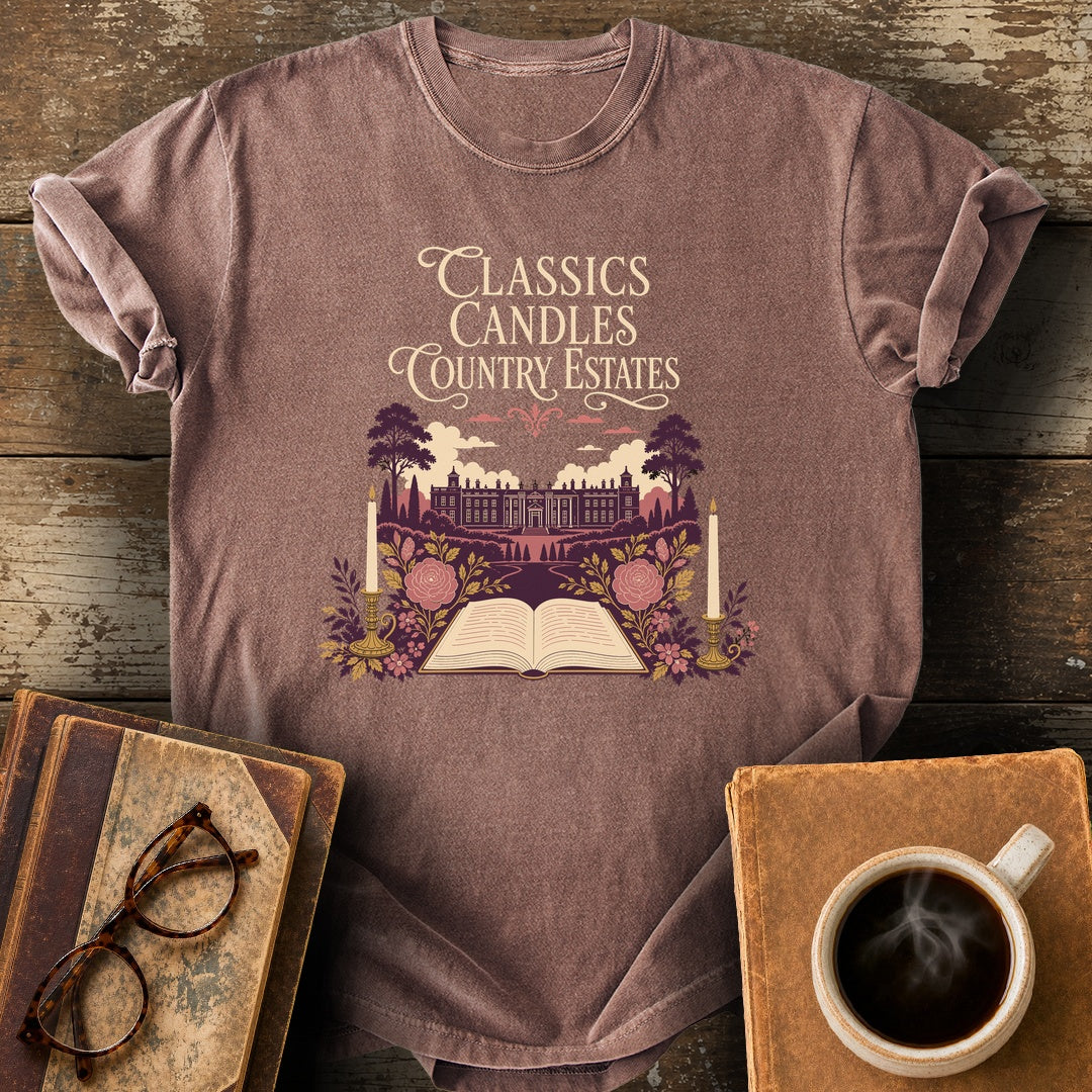 Classics, Candles & Country Estates Tee - espresso shirt mockup