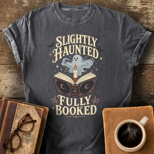 Slightly Haunted, Fully Booked Tee