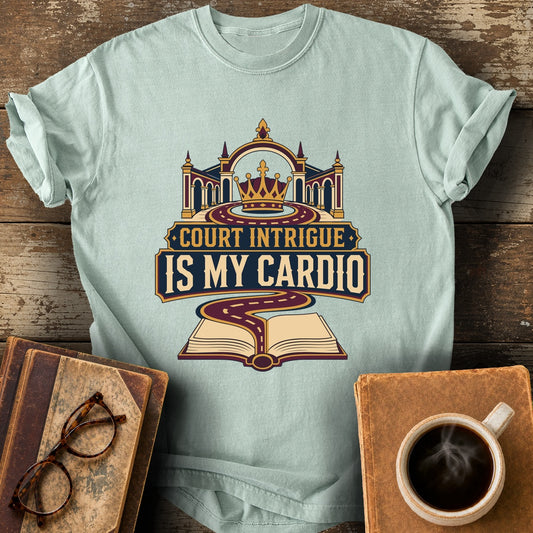 Court Intrigue Is My Cardio Tee - bay shirt mockup