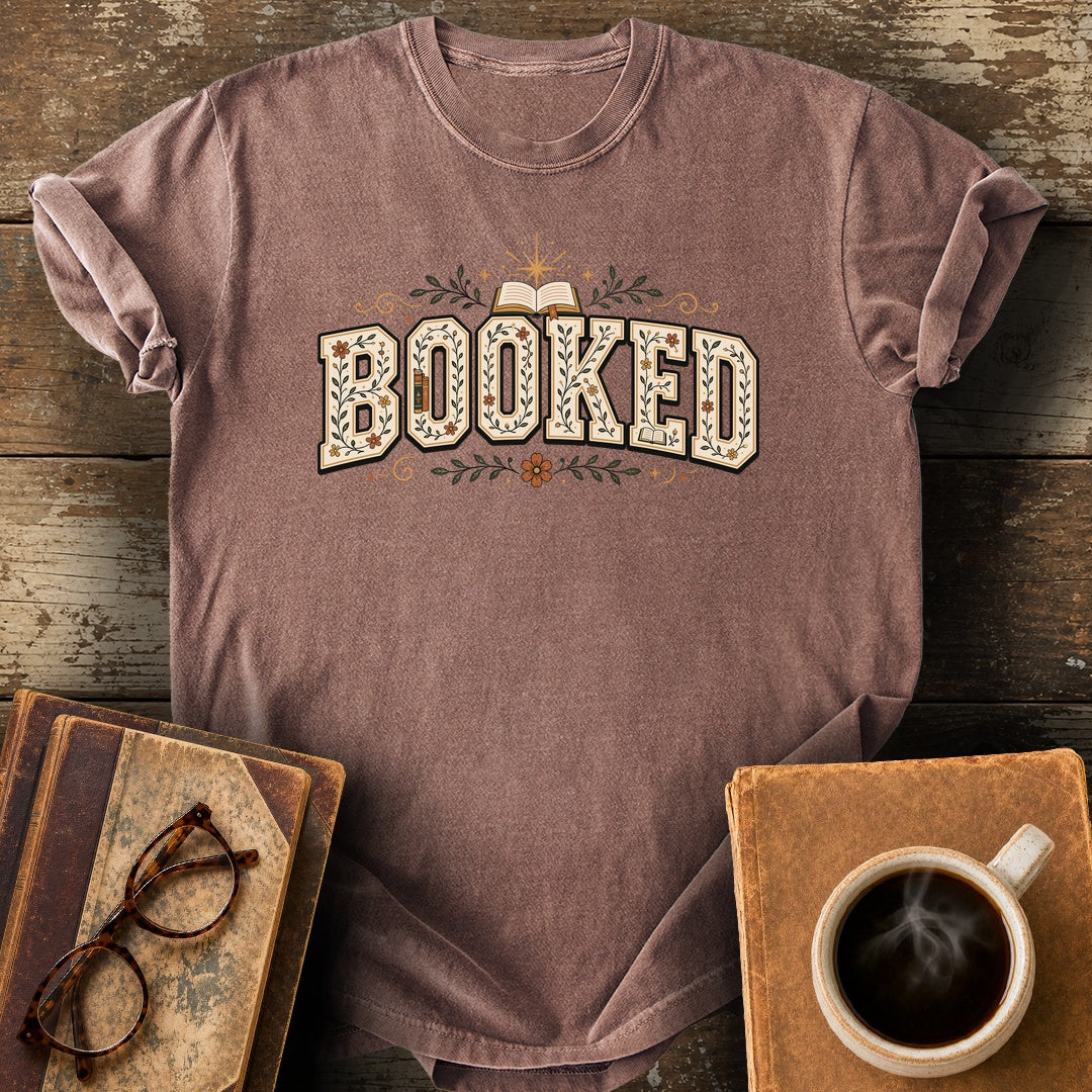 Booked T-Shirt - espresso shirt mockup
