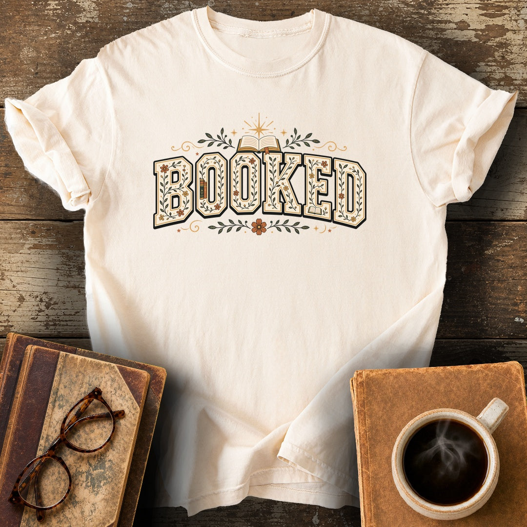 Booked T-Shirt - ivory shirt mockup