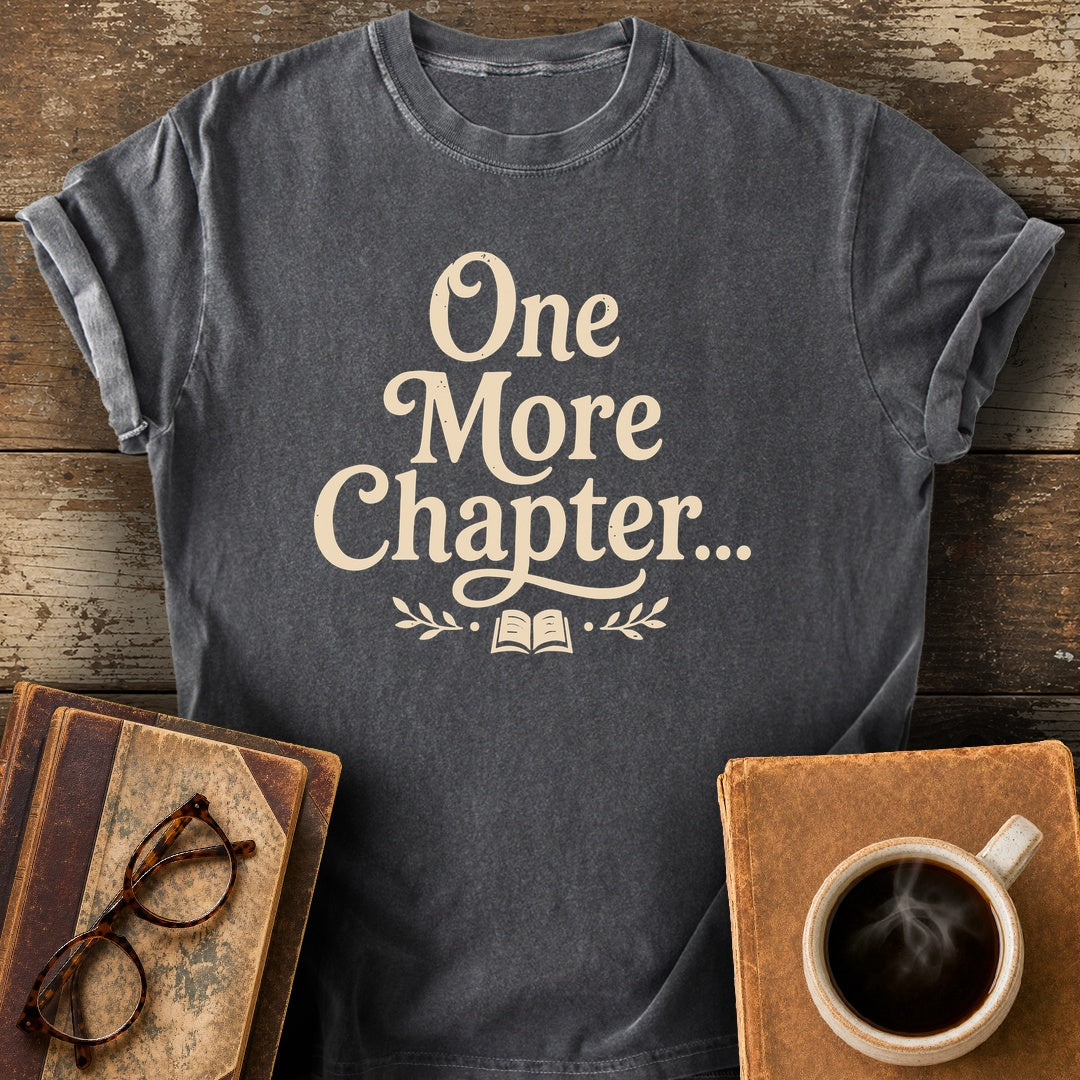 One More Chapter Tee - pepper shirt mockup