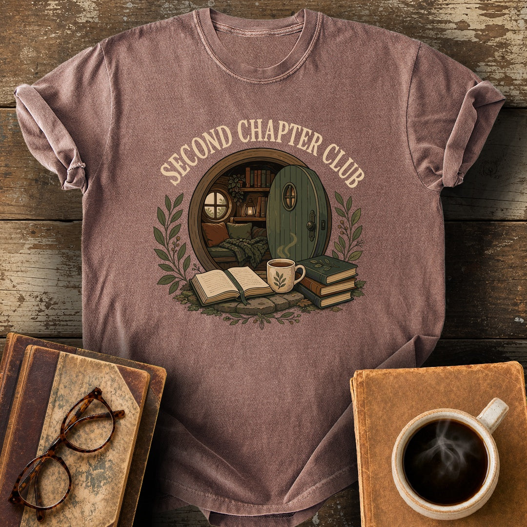 Second Chapter Club Tee - espresso shirt mockup