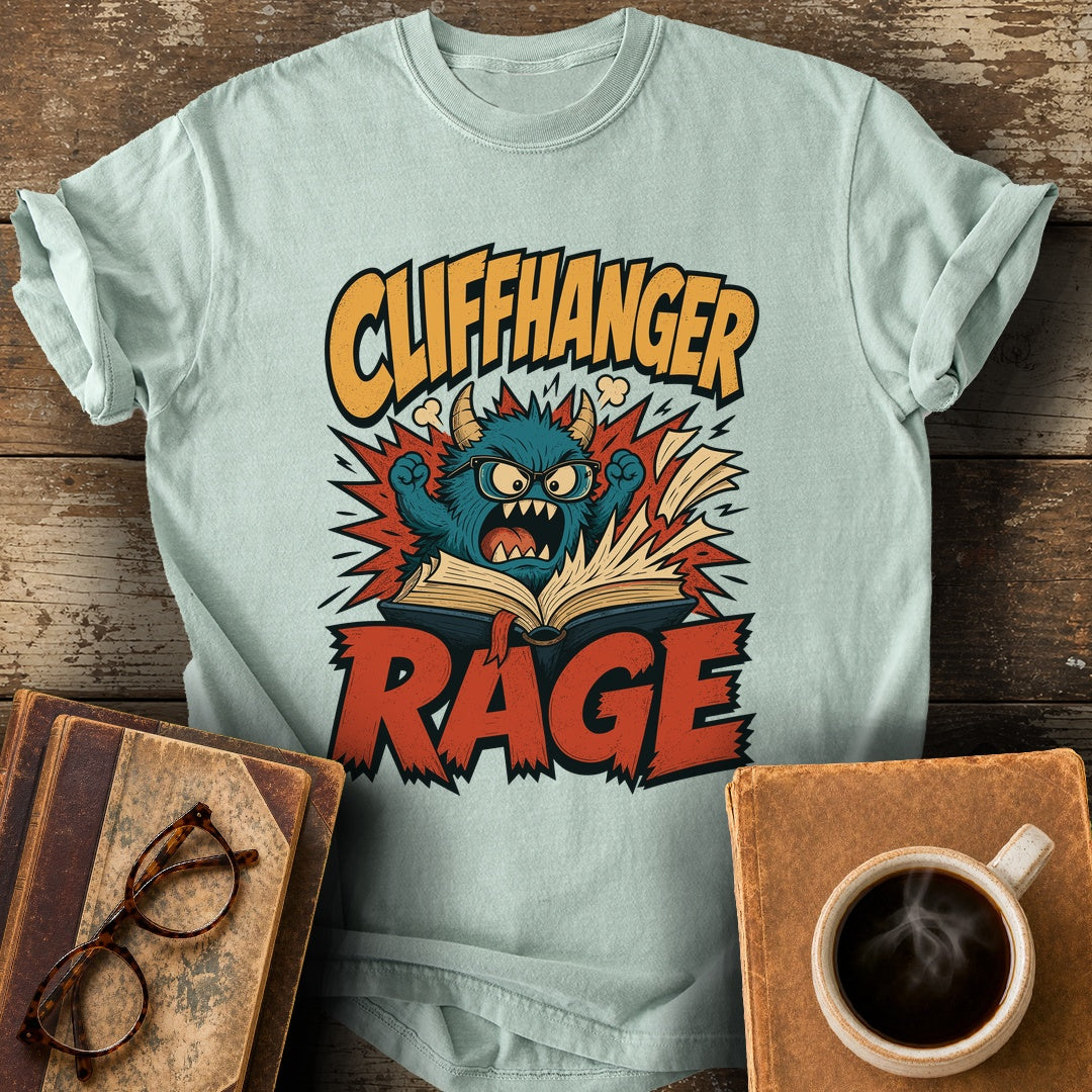 Cliffhanger Rage Tee - bay shirt mockup