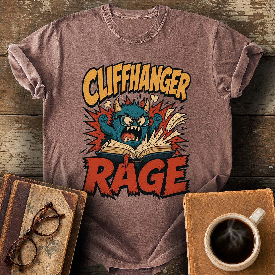 Cliffhanger Rage Tee - espresso shirt mockup