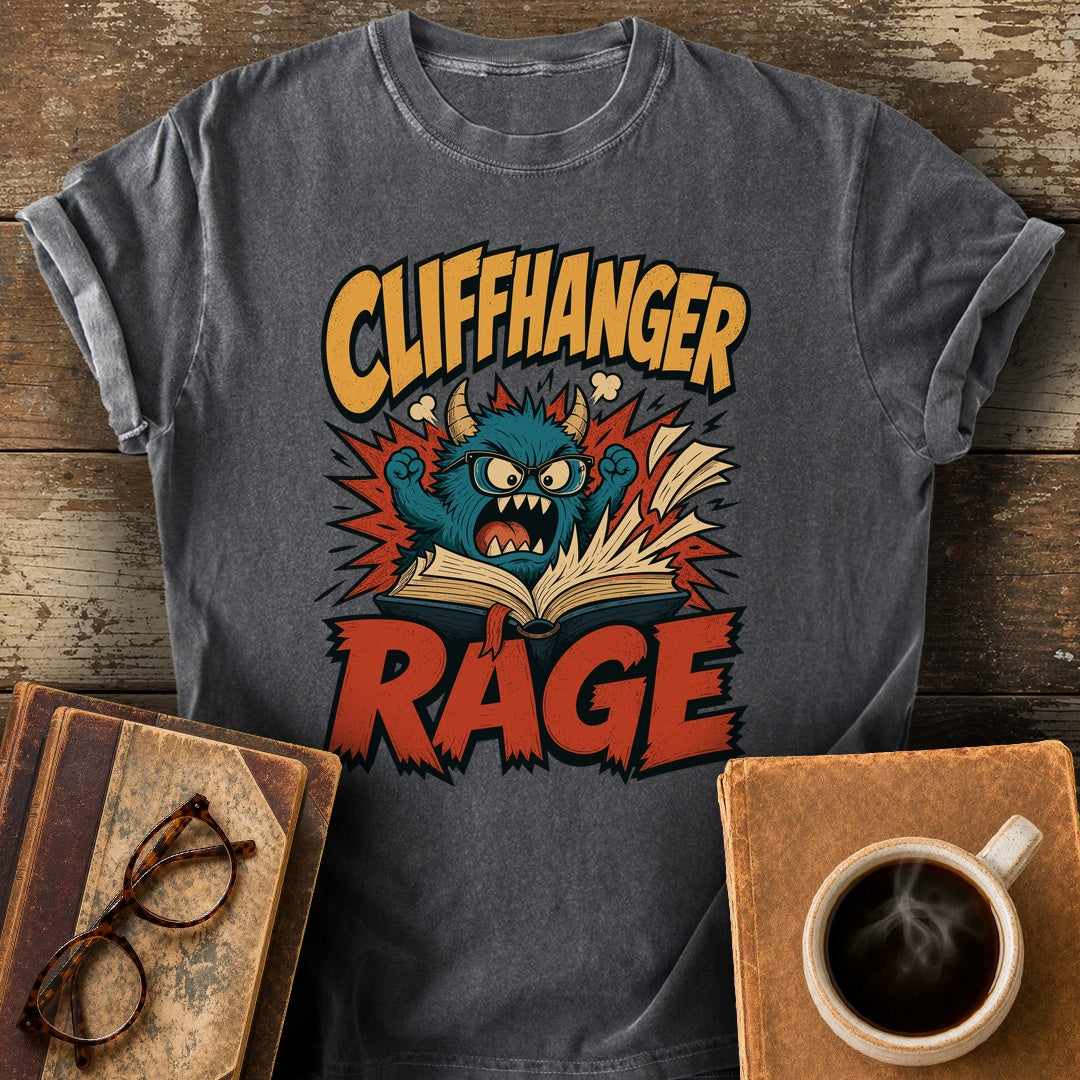 Cliffhanger Rage Tee - pepper shirt mockup
