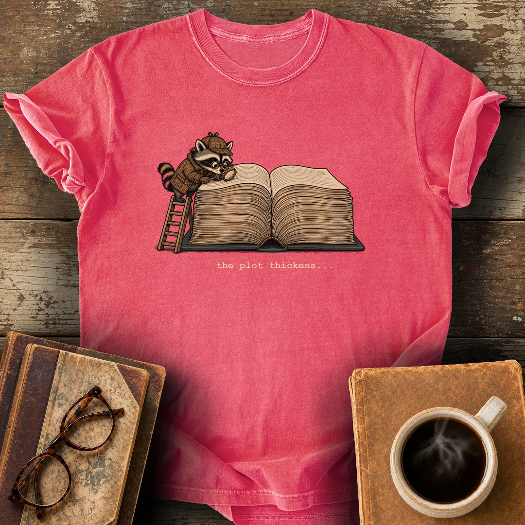 The Plot Thickens Tee - watermelon shirt mockup