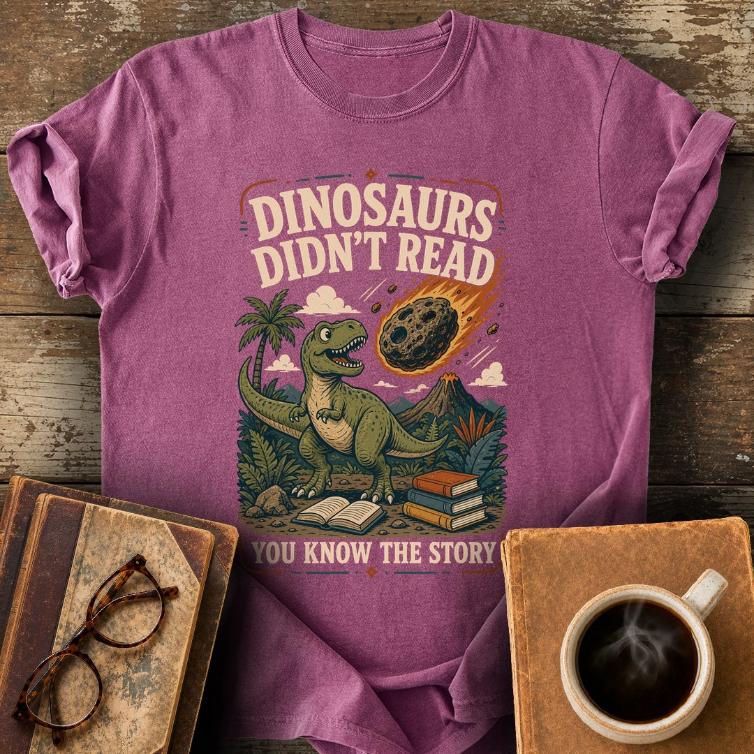 You Know the Story Tee - berry shirt mockup