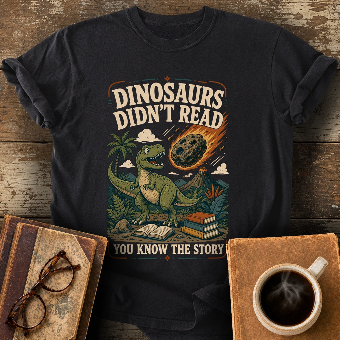 You Know the Story Tee - black shirt mockup