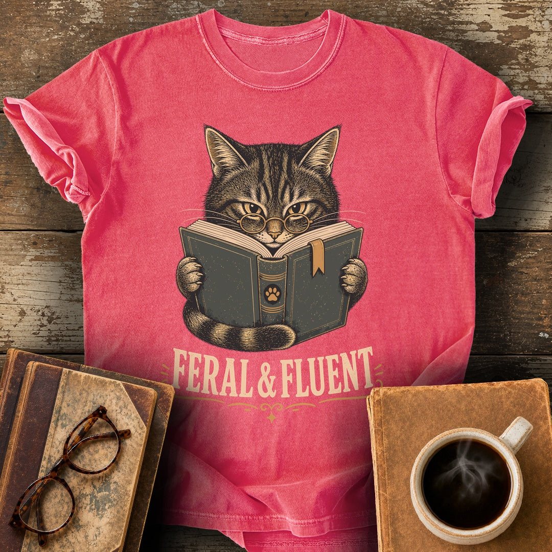 Feral and Fluent Tee - watermelon shirt mockup
