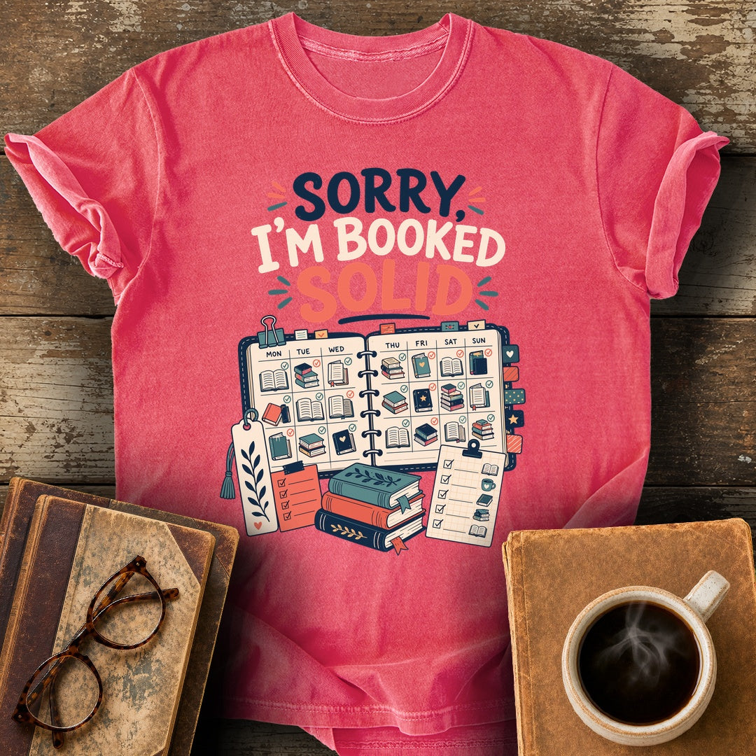 Sorry I'm Booked Tee - watermelon shirt mockup