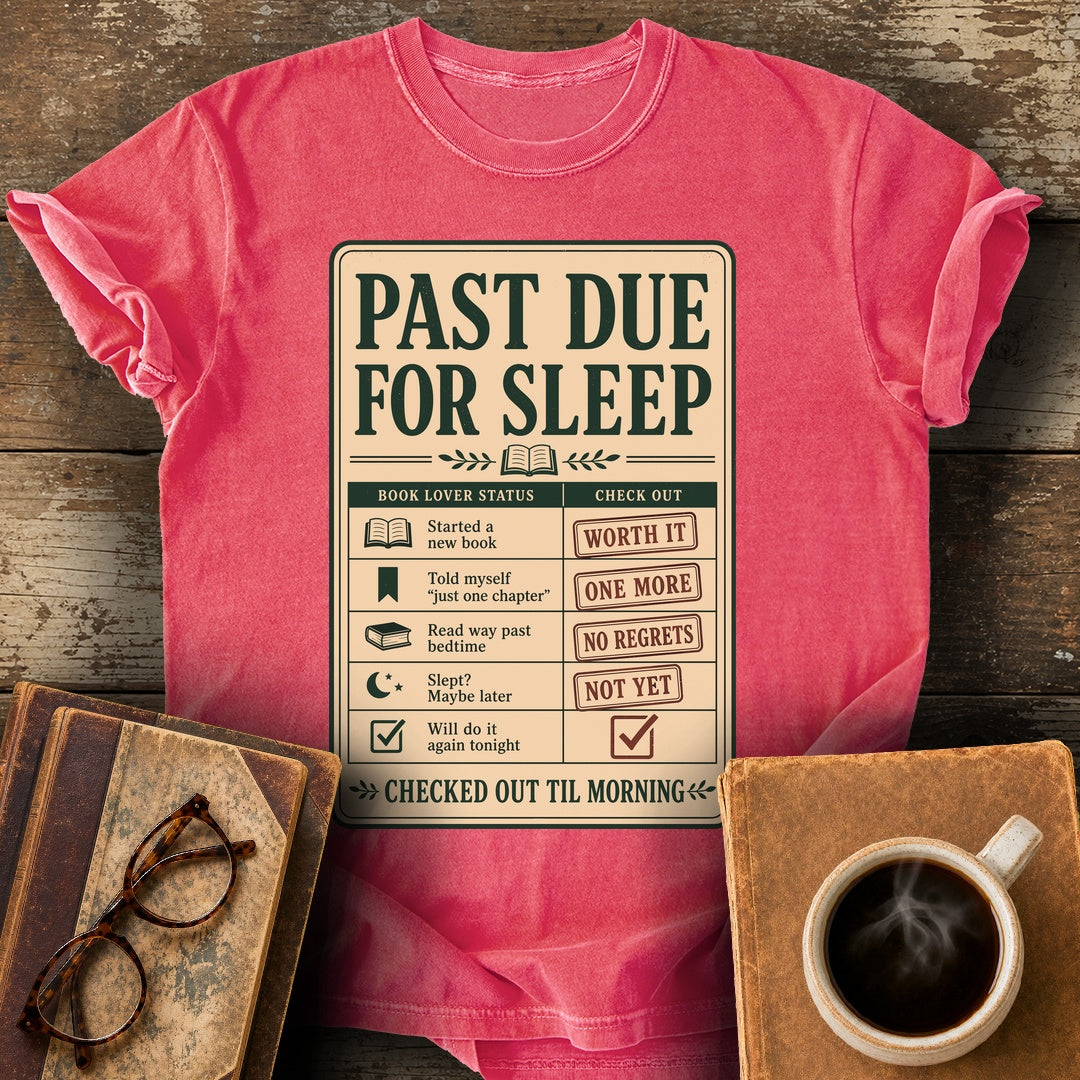 Past Due for Sleep Tee - watermelon shirt mockup