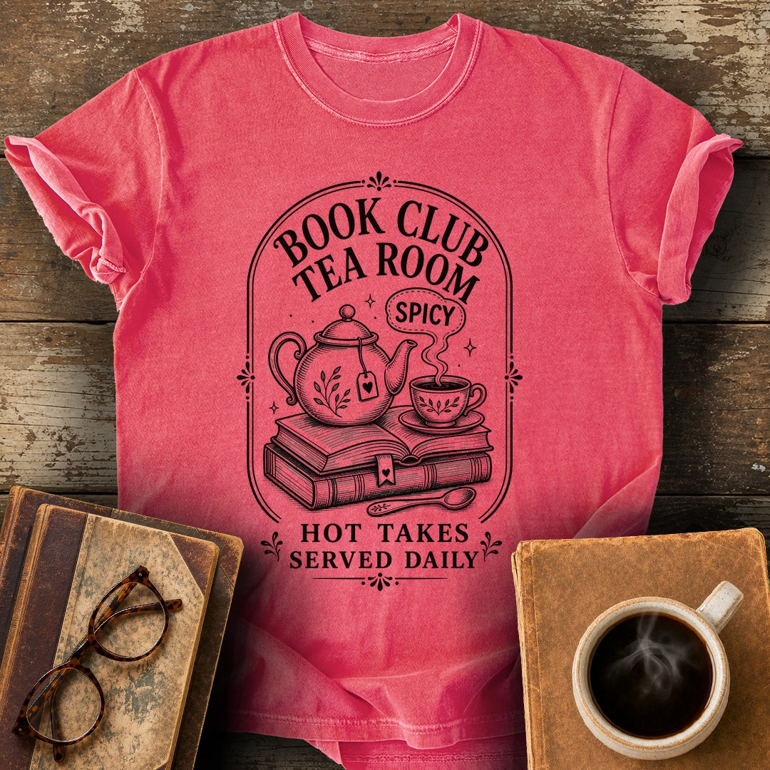 Book Club Tea Room Tee - watermelon shirt mockup