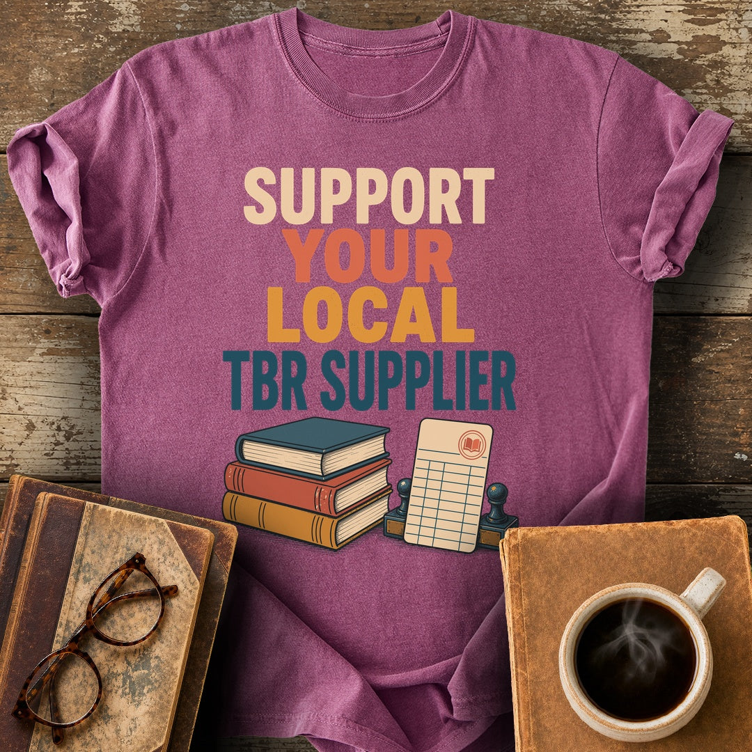 Support Your Local TBR Supplier Tee - berry shirt mockup