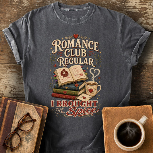 Romance Club Regular I Brought the Spice Tee - pepper shirt mockup