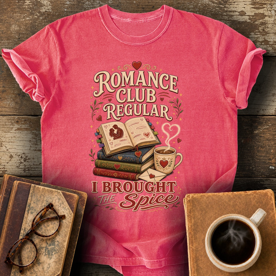 Romance Club Regular I Brought the Spice Tee - watermelon shirt mockup