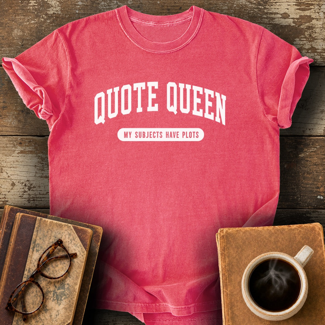 Quote Queen My Subjects Have Plots Tee - watermelon shirt mockup