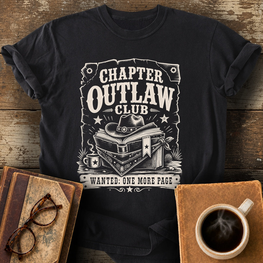 Chapter Outlaw Club Tee - black shirt mockup
