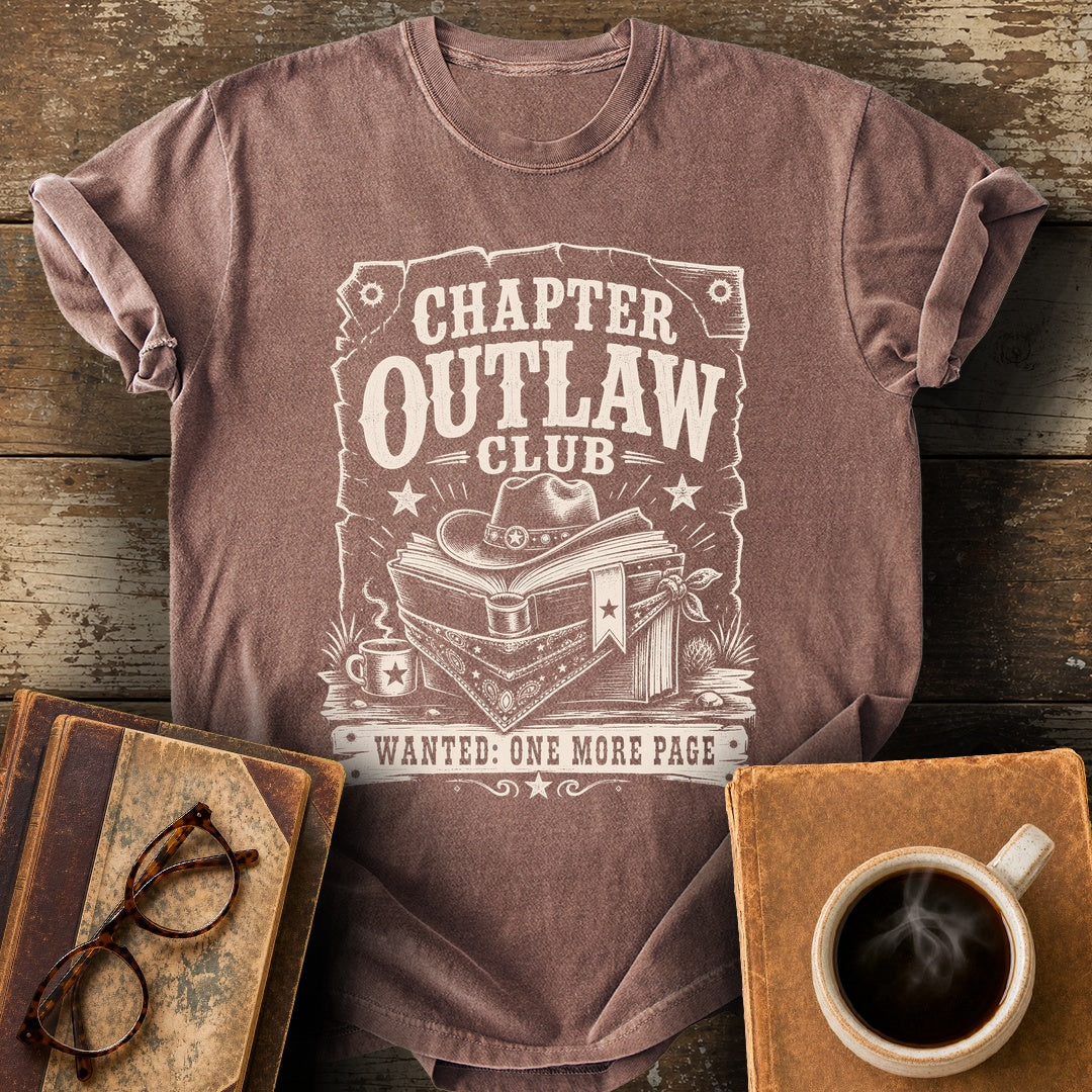 Chapter Outlaw Club Tee - espresso shirt mockup