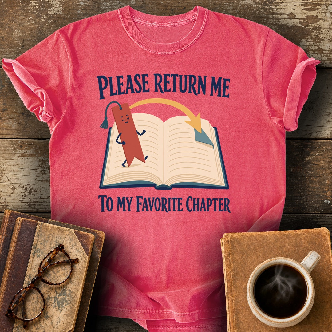 Please Return Me to My Favorite Chapter Tee - watermelon shirt mockup