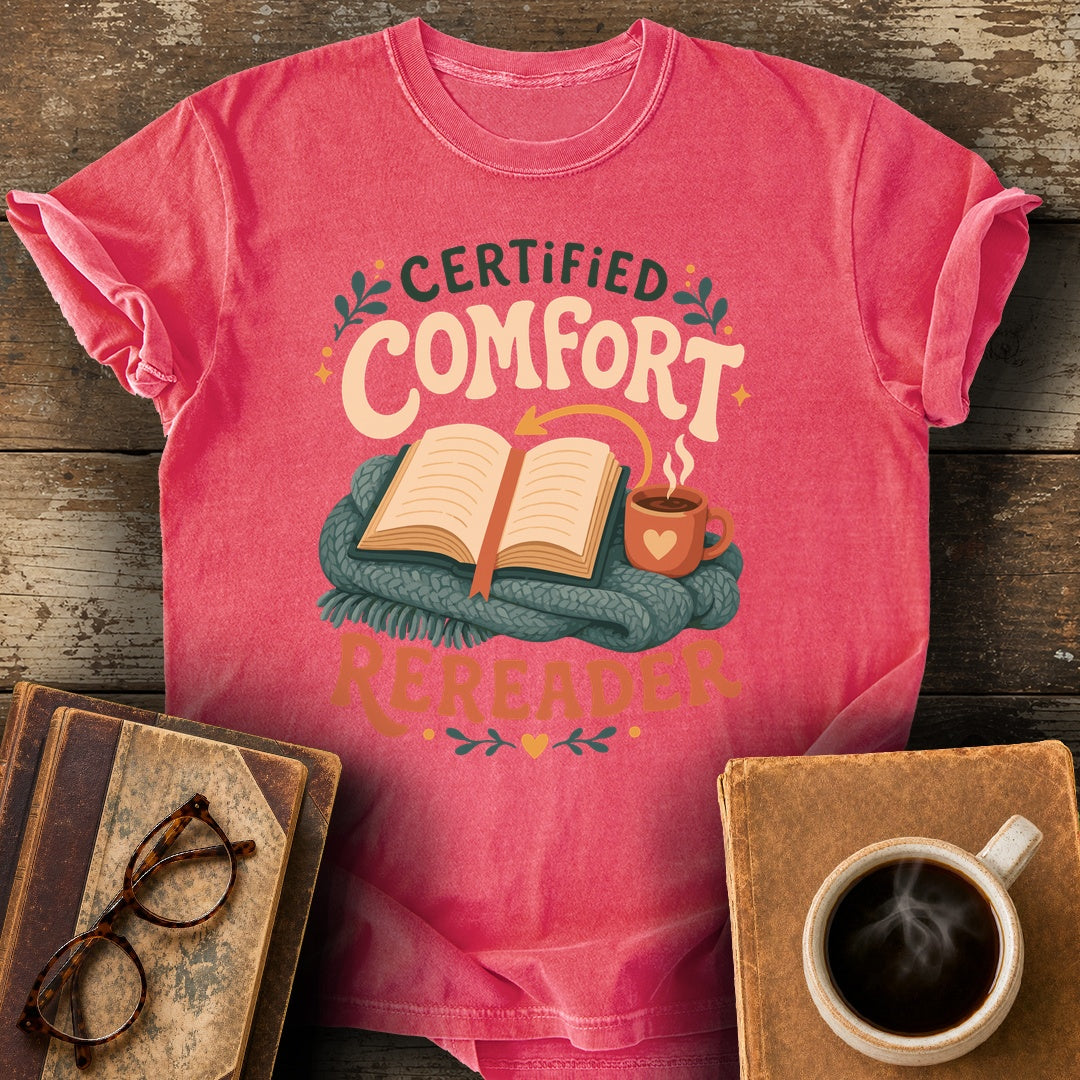 Certified Comfort Rereader Tee - watermelon shirt mockup
