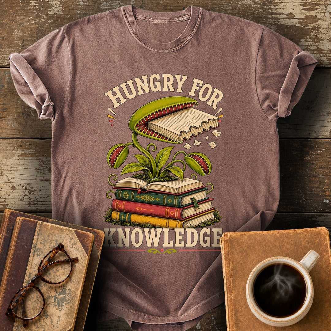 Hungry for Knowledge Tee - espresso shirt mockup