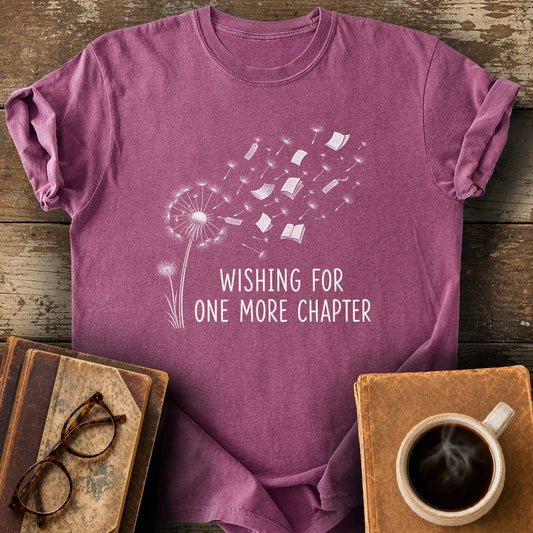 Wishing for One More Chapter Tee - berry shirt mockup
