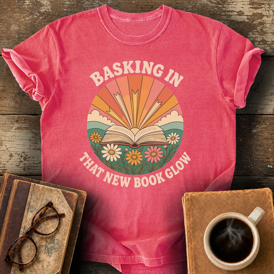 Basking in That New Book Glow Tee - watermelon shirt mockup
